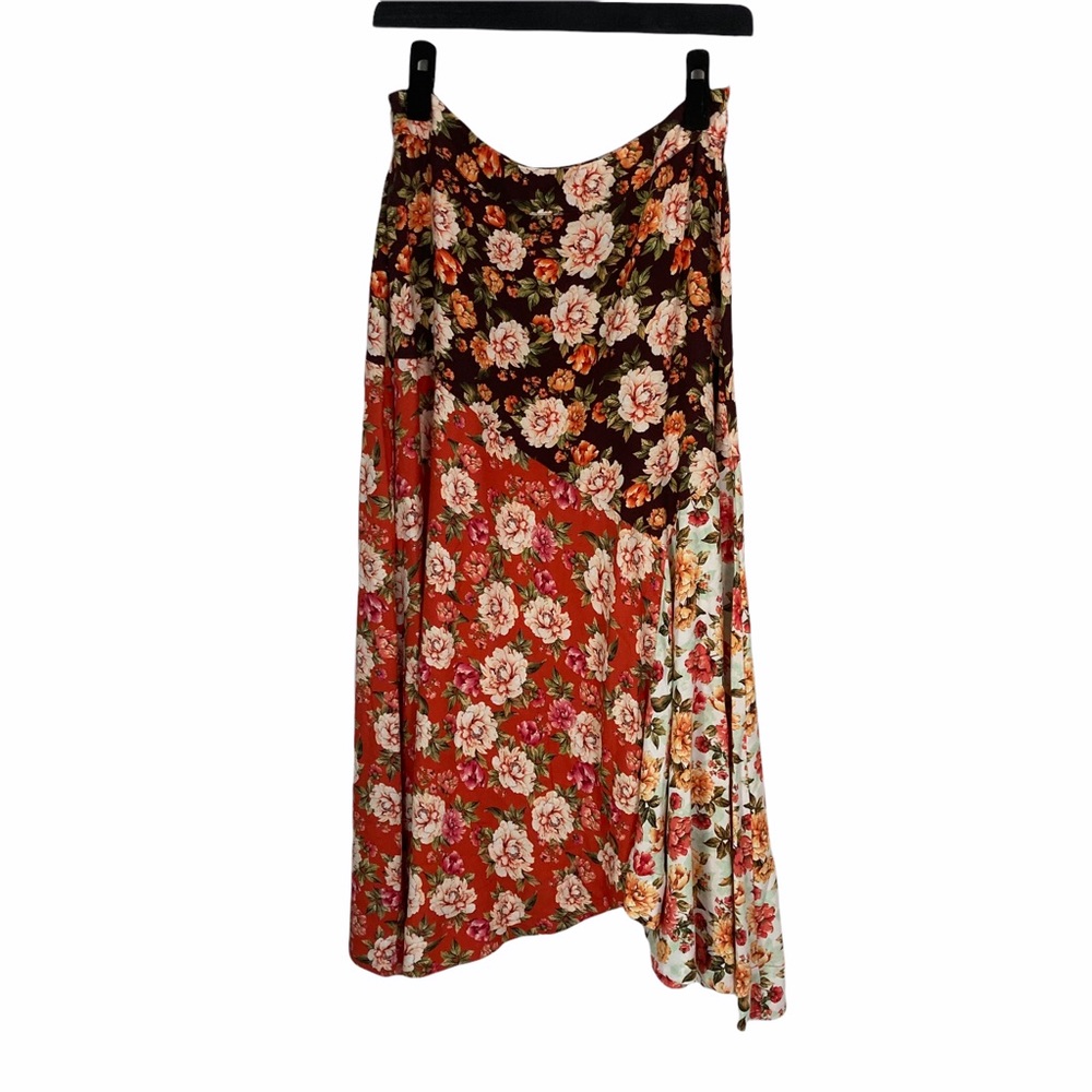 FARM RIO x ANTHROPOLOGIE Patchwork Floral Skirt - Picture 4 of 12